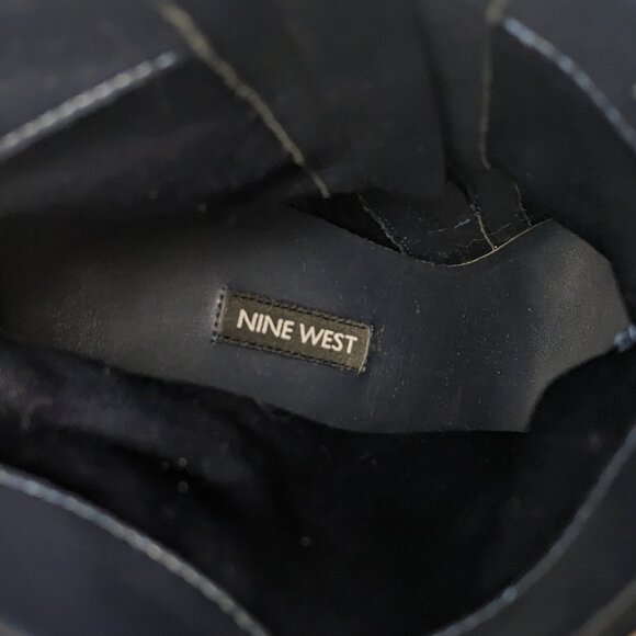 Nine West Quanette Ankle Boots, Navy Suede, Womens 10 M - Picture 4 of 6
